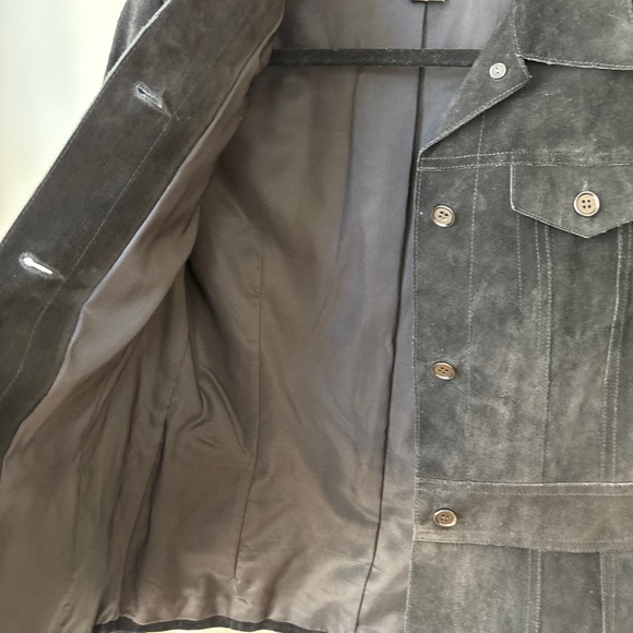 Theory Black Suede Jacket - Picture 3 of 10